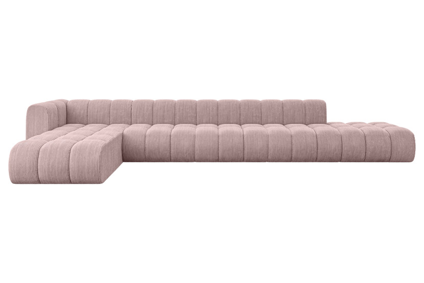 Narożnik lewostronny modułowy Zuvon-L3 - 478x177x70 cm Różowy 758491