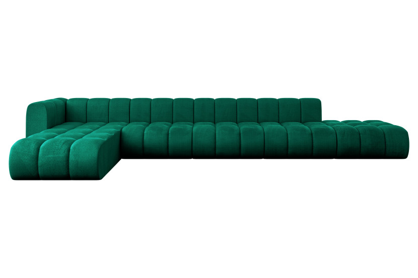 Narożnik lewostronny modułowy Zuvon-L3 - 478x177x70 cm Zielony 758344