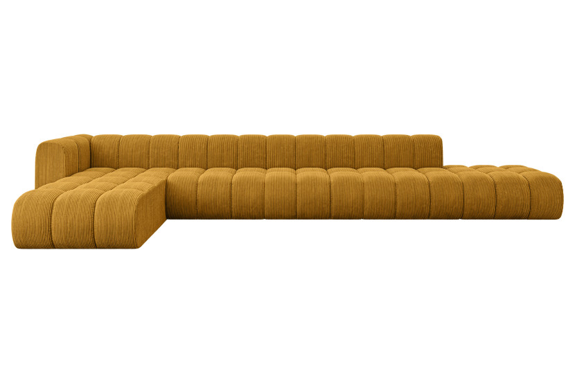 Narożnik lewostronny modułowy Zuvon-L3 - 478x177x70 cm Żółty 758334