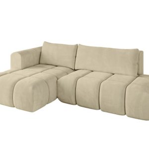 Narożnik lewostronny z funkcją spania CLOUD-L 280x185x90 cm Beżowy 725066 Narożnik lewostronny z funkcją spania CLOUD-L 280x185x90 cm Beżowy 725066