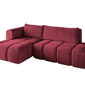Narożnik lewostronny z funkcją spania CLOUD-L 280x185x90 cm Bordowy 725116 Narożnik lewostronny z funkcją spania CLOUD-L 280x185x90 cm Bordowy 725116