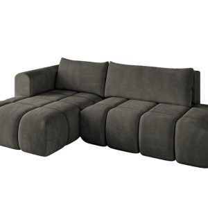 Narożnik lewostronny z funkcją spania CLOUD-L 280x185x90 cm Czarny 725088 Narożnik lewostronny z funkcją spania CLOUD-L 280x185x90 cm Czarny 725088