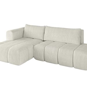 Narożnik lewostronny z funkcją spania CLOUD-L 280x185x90 cm Kremowy 726625 Narożnik lewostronny z funkcją spania CLOUD-L 280x185x90 cm Kremowy 726625