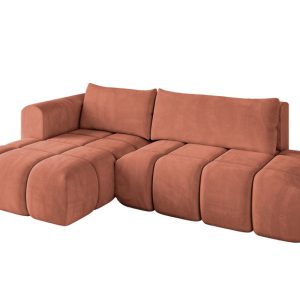 Narożnik lewostronny z funkcją spania CLOUD-L 280x185x90 cm Morelowy 725078 Narożnik lewostronny z funkcją spania CLOUD-L 280x185x90 cm Morelowy 725078