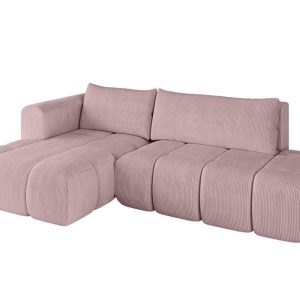 Narożnik lewostronny z funkcją spania CLOUD-L 280x185x90 cm Różowy 726628 Narożnik lewostronny z funkcją spania CLOUD-L 280x185x90 cm Różowy 726628