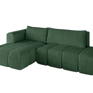Narożnik lewostronny z funkcją spania CLOUD-L 280x185x90 cm Zielony 726593 Narożnik lewostronny z funkcją spania CLOUD-L 280x185x90 cm Zielony 726593