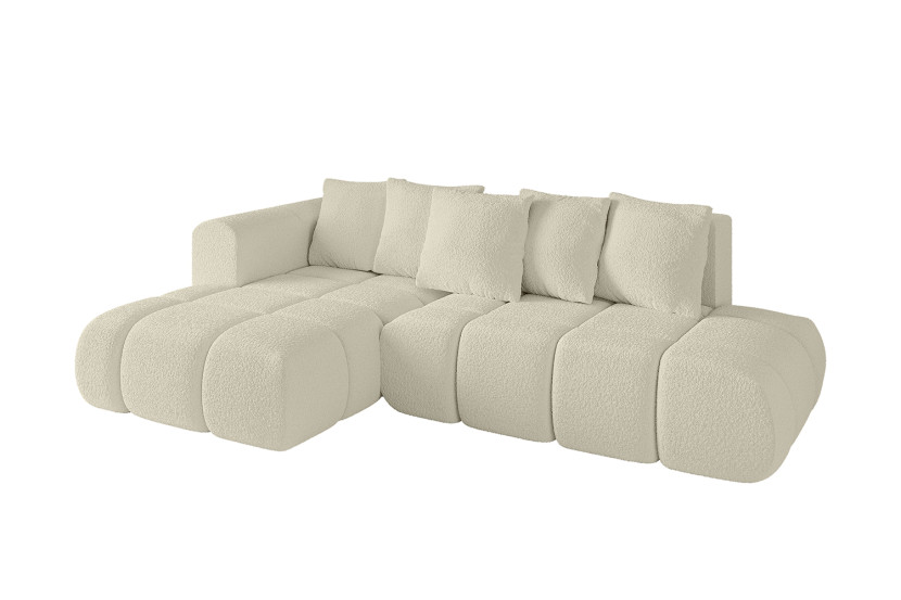 Narożnik lewostronny z funkcją spania CLOUD-L-v1 280x185x90 cm Beżowy 725094