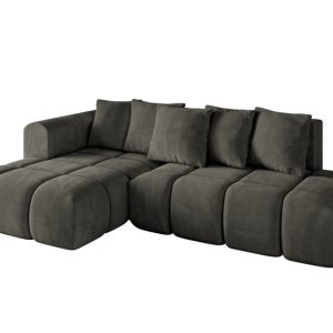 Narożnik lewostronny z funkcją spania CLOUD-L-v1 280x185x90 cm Czarny 725113 Narożnik lewostronny z funkcją spania CLOUD-L-v1 280x185x90 cm Czarny 725113