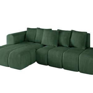 Narożnik lewostronny z funkcją spania CLOUD-L-v1 280x185x90 cm Zielony 725156 Narożnik lewostronny z funkcją spania CLOUD-L-v1 280x185x90 cm Zielony 725156