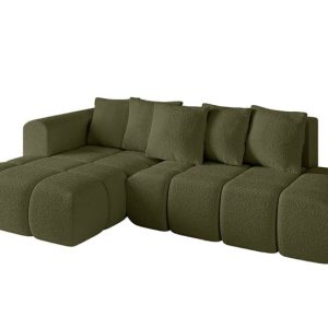 Narożnik lewostronny z funkcją spania CLOUD-L-v1 280x185x90 cm Zielony 725123 Narożnik lewostronny z funkcją spania CLOUD-L-v1 280x185x90 cm Zielony 725123