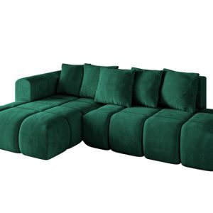 Narożnik lewostronny z funkcją spania CLOUD-L-v1 280x185x90cm Ciemnozielony 725075 Narożnik lewostronny z funkcją spania CLOUD-L-v1 280x185x90cm Ciemnozielony 725075