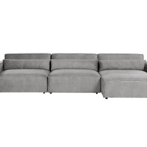 Narożnik lewy 3-osobowy szary 647921 Narożnik lewy 3-osobowy szary 647921