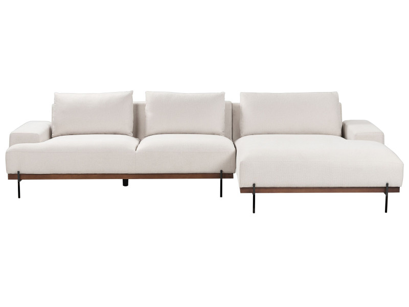 Narożnik lewy sofa 3-osobowa beżowy 304661