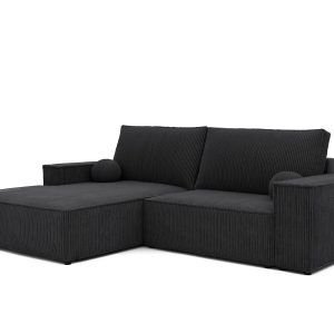 Narożnik lewy z funkcją spania Hugo – czarny 704110 Narożnik lewy z funkcją spania Hugo – czarny 704110