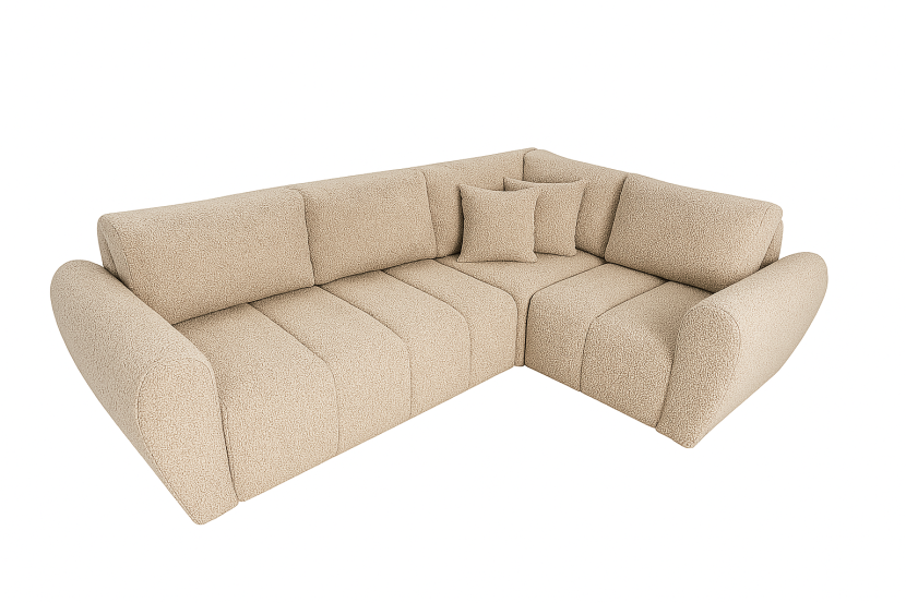 Narożnik Lusso, tkanina boucle prawostronna quelle 05 823273