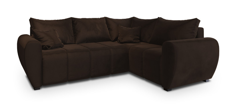 NAROŻNIK MADISON L R-S z funkcją spania Brązowy 650557