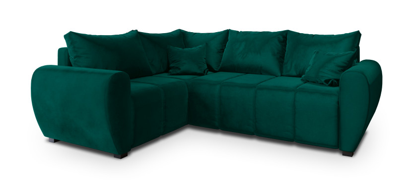 NAROŻNIK MADISON L L-S z funkcją spania Zielony 650549