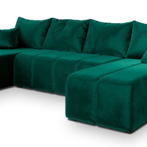 NAROŻNIK MADISON U z funkcją spania Zielony 649953 NAROŻNIK MADISON U z funkcją spania Zielony 649953