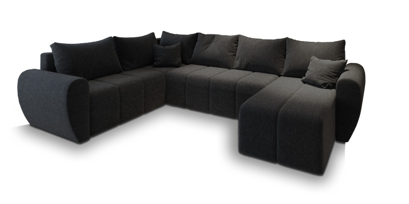 NAROŻNIK MADISON XL L-S z funkcją spania Czarny 221220