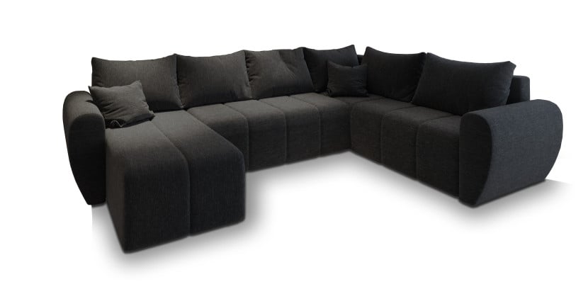 NAROŻNIK MADISON XL R-S z funkcją spania Czarny 282249