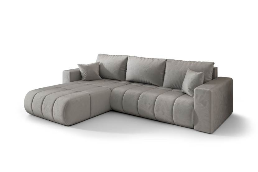 Narożnik MILO PREMIUM, tkanina MONOLITH, Jasnoszary, Lewy 813831