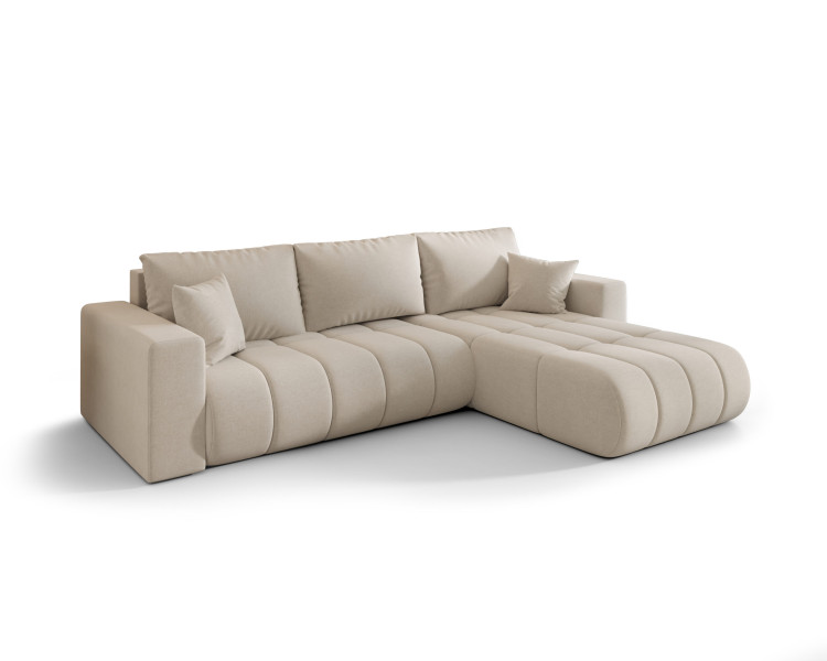 Narożnik MILO PREMIUM, tkanina WIND, Beżowy, Prawy 813824