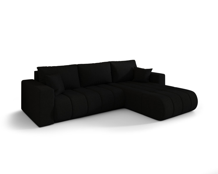 Narożnik MILO PREMIUM, tkanina WIND, Czarny, Prawy 813795