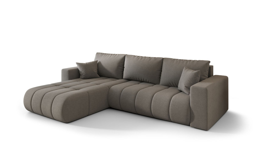Narożnik MILO PREMIUM, tkanina WIND, Stalowy, Lewy 813803