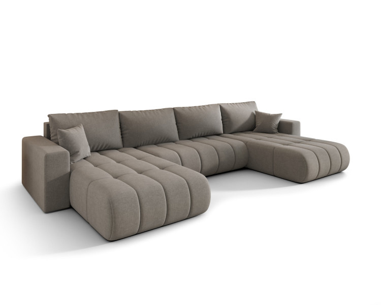 Narożnik MILO U PREMIUM, tkanina WIND, Brązowoszary 816133