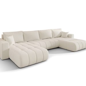 Narożnik MILO U PREMIUM, tkanina WIND, Ecru 813879