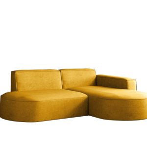 Narożnik Modena w Kształcie Litery L, Tkanina Salvador Żółty Prawy 659371