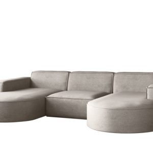 Narożnik Modena w Kształcie Litery U, Sofa Tkanina Salvador Beżowy 659364