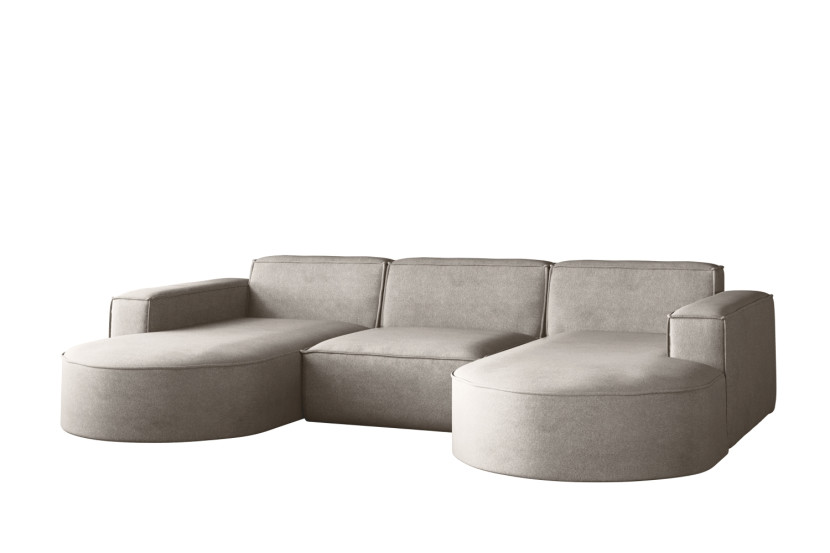 Narożnik Modena w Kształcie Litery U, Sofa Tkanina Salvador Beżowy 659364