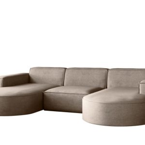 Narożnik Modena w Kształcie Litery U, Sofa Tkanina Salvador Ciemnobeżowy 659370