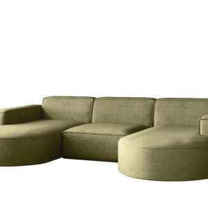 Narożnik Modena w Kształcie Litery U, Sofa Tkanina Salvador Oliwkowy 659339