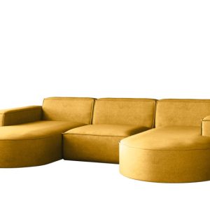 Narożnik Modena w Kształcie Litery U, Sofa Tkanina Salvador Żółty 659383