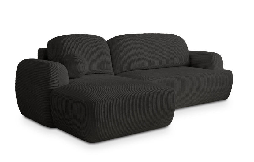 NAROŻNIK MODENZA P L-S z funkcją spania Czarny 650203