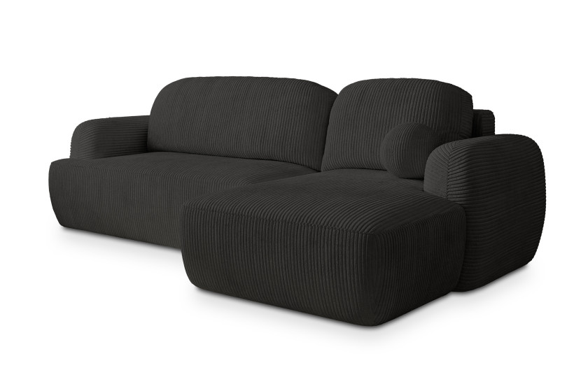 NAROŻNIK MODENZA P R-S z funkcją spania Czarny 650115