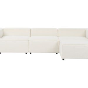 Narożnik modułowy ARDAL Boucle Biały z otomaną dla 3 osób 752811 Narożnik modułowy ARDAL Boucle Biały z otomaną dla 3 osób 752811