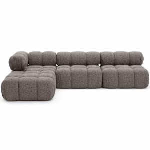 Narożnik modułowy L, bukla Abriamo, Brązowy, Lewy, Selia 934965 Narożnik modułowy L, bukla Abriamo, Brązowy, Lewy, Selia 934965
