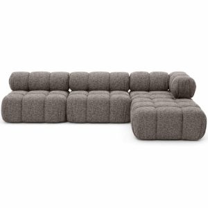 Narożnik modułowy L, bukla Abriamo, Brązowy, Prawy, Selia 934995 Narożnik modułowy L, bukla Abriamo, Brązowy, Prawy, Selia 934995