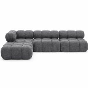 Narożnik modułowy L, bukla Abriamo, Ciemnoszary, Lewy, Selia 934960 Narożnik modułowy L, bukla Abriamo, Ciemnoszary, Lewy, Selia 934960