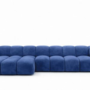 Narożnik modułowy L, welur Bluvel, Atramentowy, Lewy, CROISSANT XL 969646 Narożnik modułowy L, welur Bluvel, Atramentowy, Lewy, CROISSANT XL 969646