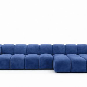 Narożnik modułowy L, welur Bluvel, Atramentowy, Prawy, CROISSANT XL 969642 Narożnik modułowy L, welur Bluvel, Atramentowy, Prawy, CROISSANT XL 969642