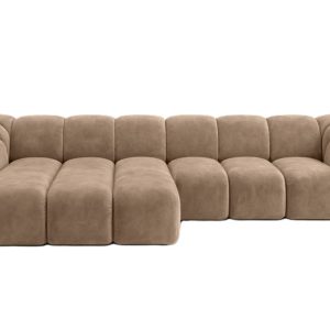 Narożnik modułowy L, welur Bluvel, Latte, Lewy, CROISSANT L 969763 Narożnik modułowy L, welur Bluvel, Latte, Lewy, CROISSANT L 969763