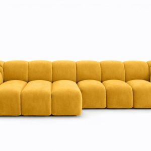 Narożnik modułowy L, welur Bluvel, Złoty, Lewy, CROISSANT L 969647 Narożnik modułowy L, welur Bluvel, Złoty, Lewy, CROISSANT L 969647
