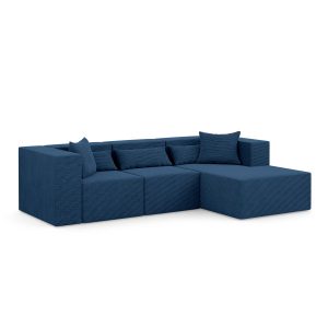 Narożnik modułowy NOVA L – 284x180x76cm, Granatowy 753045