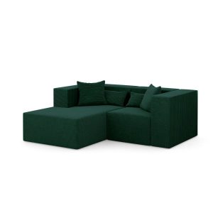 Narożnik Modułowy NOVA S Otomana 208x180x76cm Butelkowa Zieleń 753031