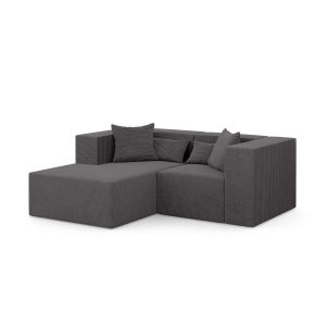 Narożnik Modułowy NOVA S Otomana 208x180x76cm Grafitowy 764230