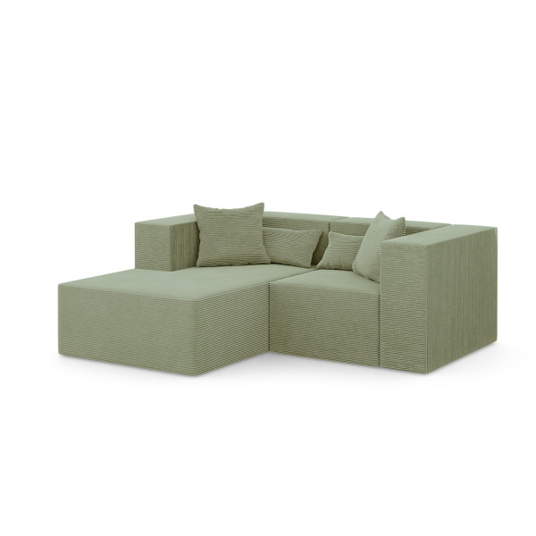Narożnik Modułowy NOVA S Otomana 208x180x76cm Oliwkowy 753041